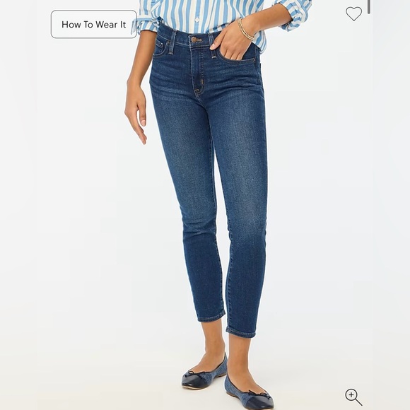 J. Crew Toothpick Skinny Jeans Size 28. Dark Wash, Style # B0755. - Picture 2 of 9